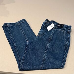 Express Dark Blue Cropped Ankle Jeans